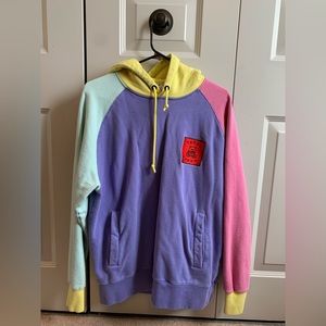 teddy fresh classic color block hoodie